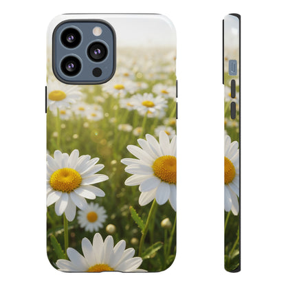 Daisy Phone Case – Floral Spring Field Tough Protective Case (iPhone, Samsung, Pixel)