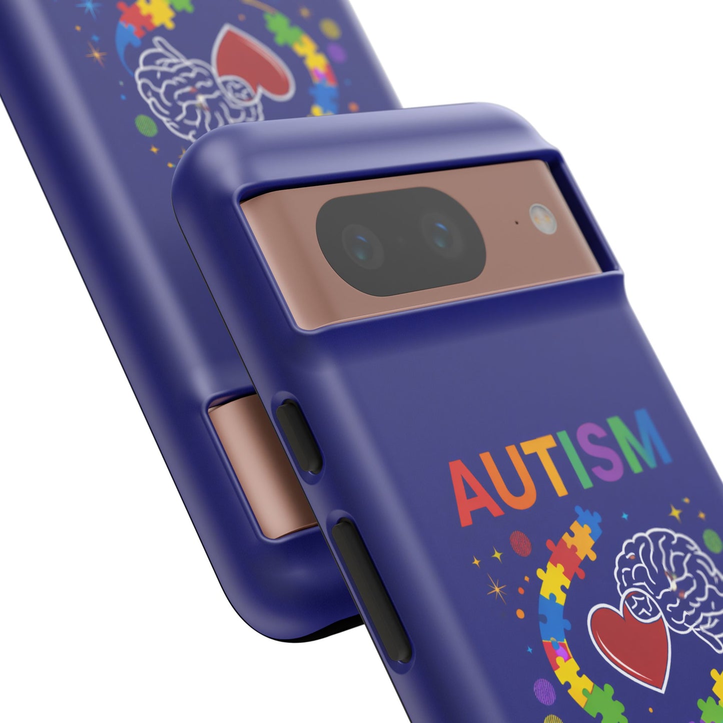 Autism Awareness Tough Case – "Love Connects All Pieces" Phone Case for Iphone, Samsung Galaxy and Pixel