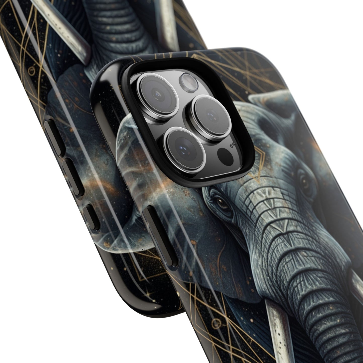 Elephant Mandala Phone Case | Minimal Gold Accent Tough Case