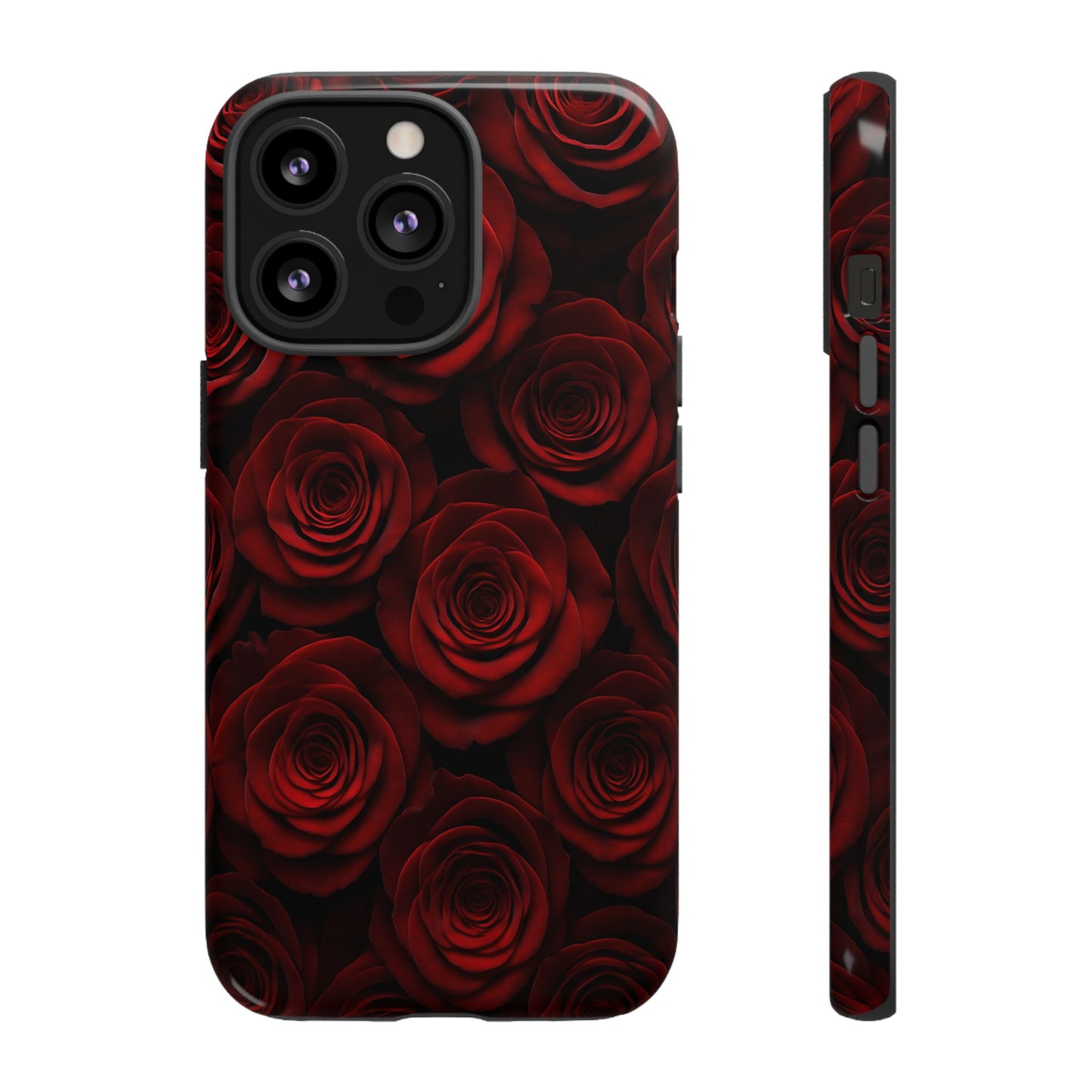 Dark Red Rose Phone Case – Gothic Floral Tough Case (iPhone, Samsung, Pixel)