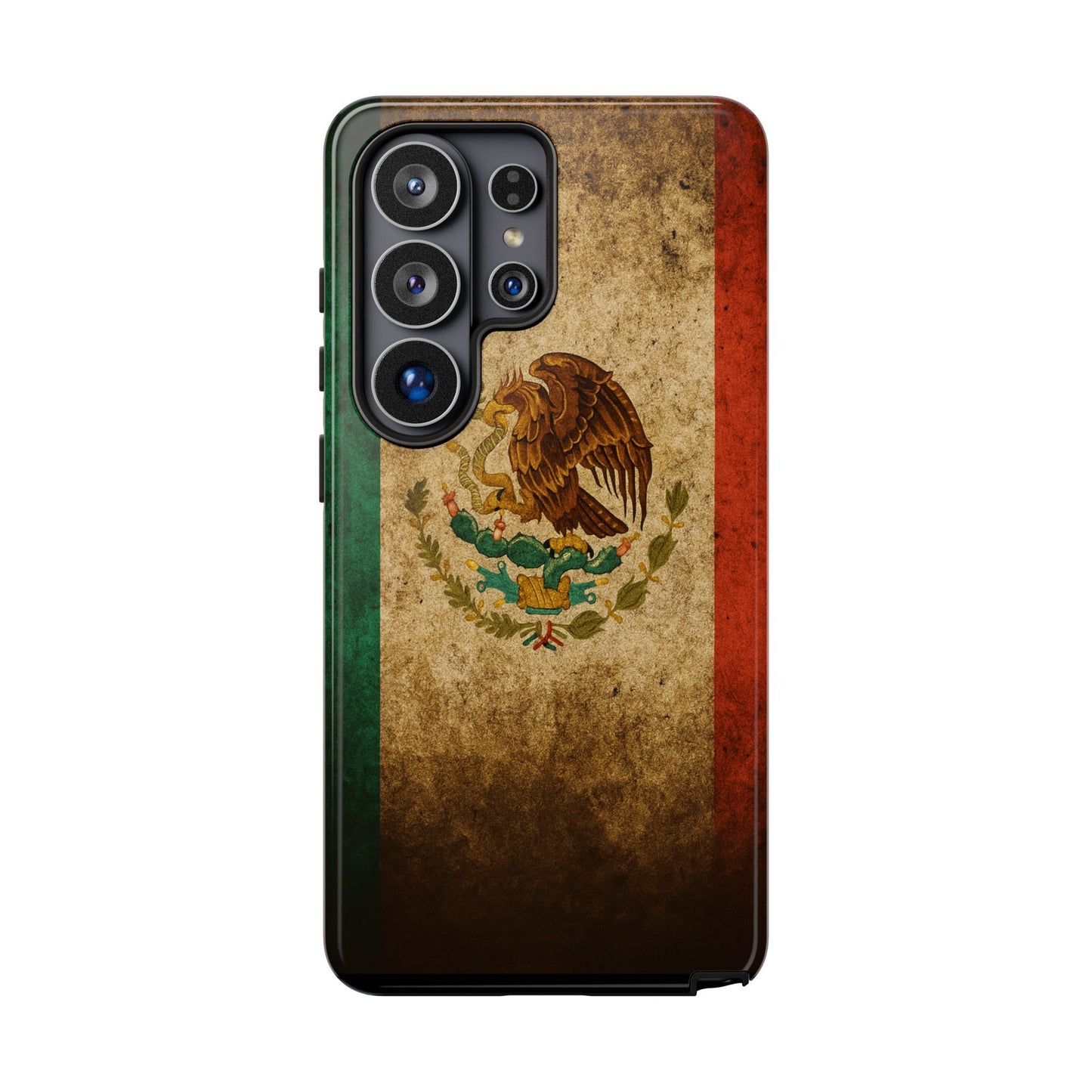 Vintage Mexico Flag Phone Case – Mexican Pride Grunge Flag Aesthetic Tough Case