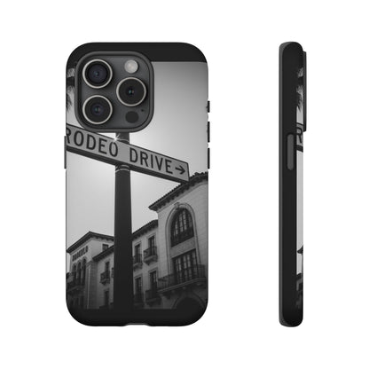 Rodeo Drive Phone Case | Los Angeles Aesthetic Black & White Photography | Luxury LA Street Tough Case for iPhone & Samsung