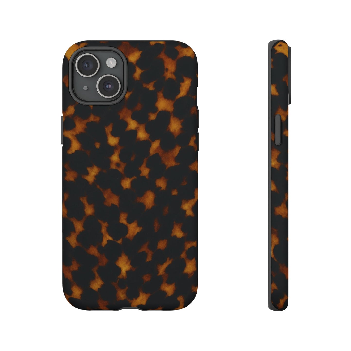 Tortoiseshell Pattern Tough Phone Case | Classic Leopard-Style Protective Cover