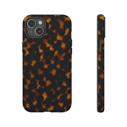 Tortoiseshell Pattern Tough Phone Case | Classic Leopard-Style Protective Cover