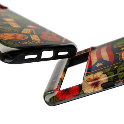 Puerto Rican Culture Phone Case | Boricua Icons Caribbean Aesthetic Tough Protective Case