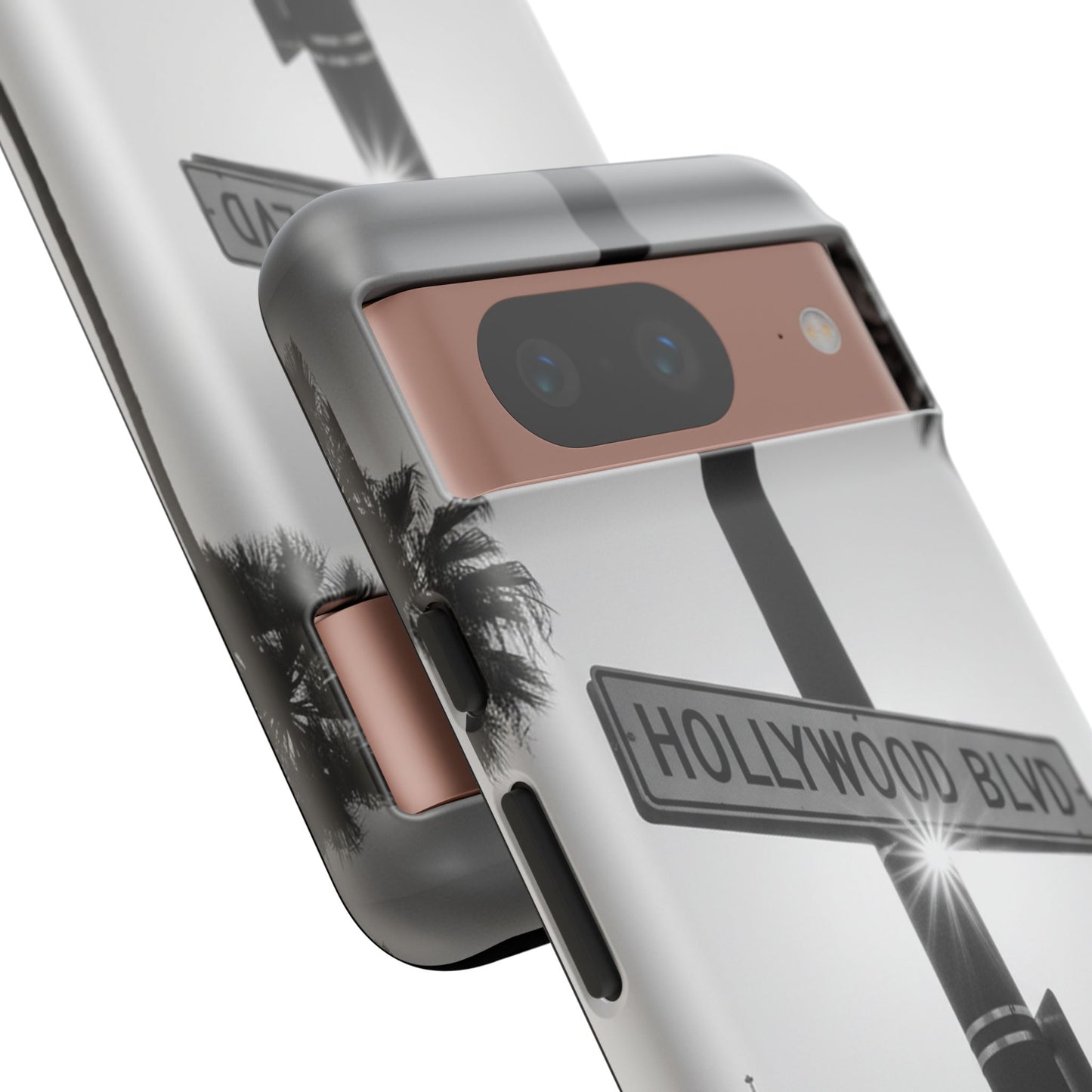 Hollywood Blvd Phone Case | Vintage Los Angeles Street Sign | Black & White LA Aesthetic