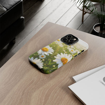 Daisy Phone Case – Floral Spring Field Tough Protective Case (iPhone, Samsung, Pixel)