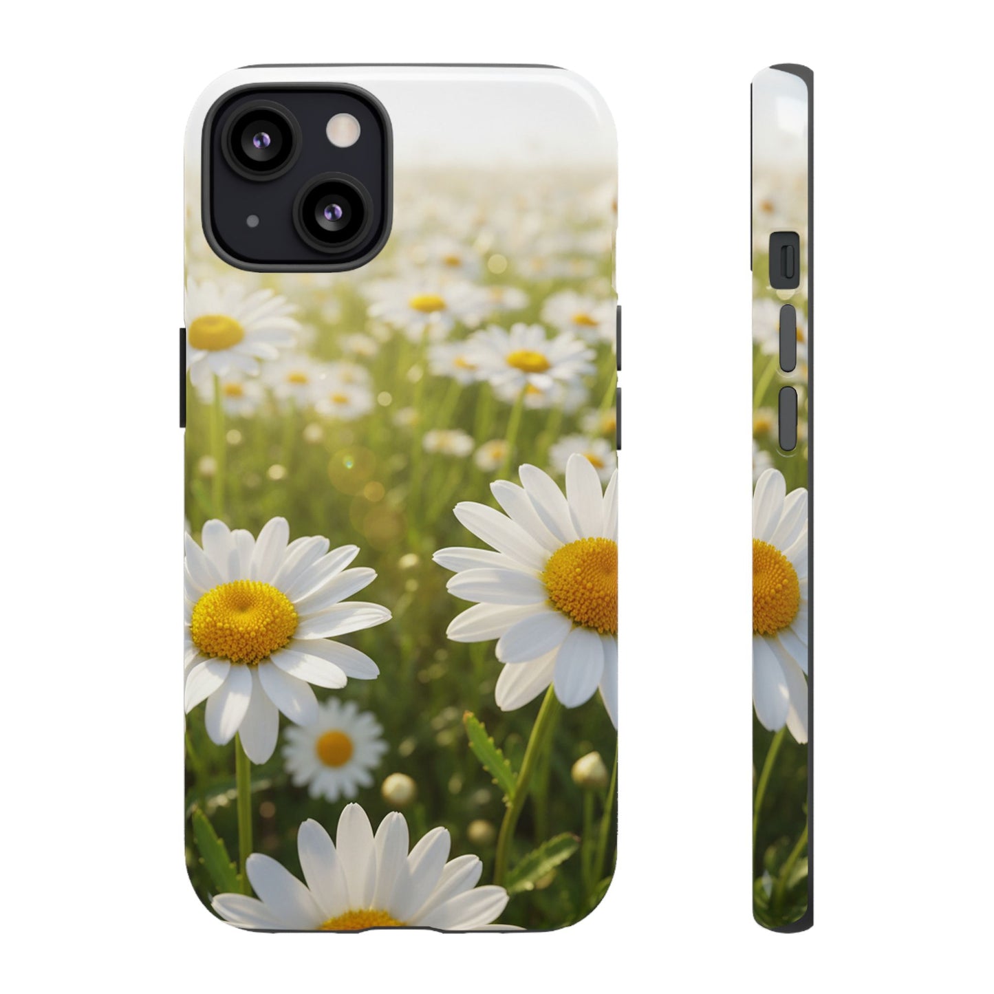Daisy Phone Case – Floral Spring Field Tough Protective Case (iPhone, Samsung, Pixel)