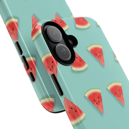 Watermelon Phone Case – Pastel Blue Summer Fruit Tough Case (iPhone, Samsung, Pixel)