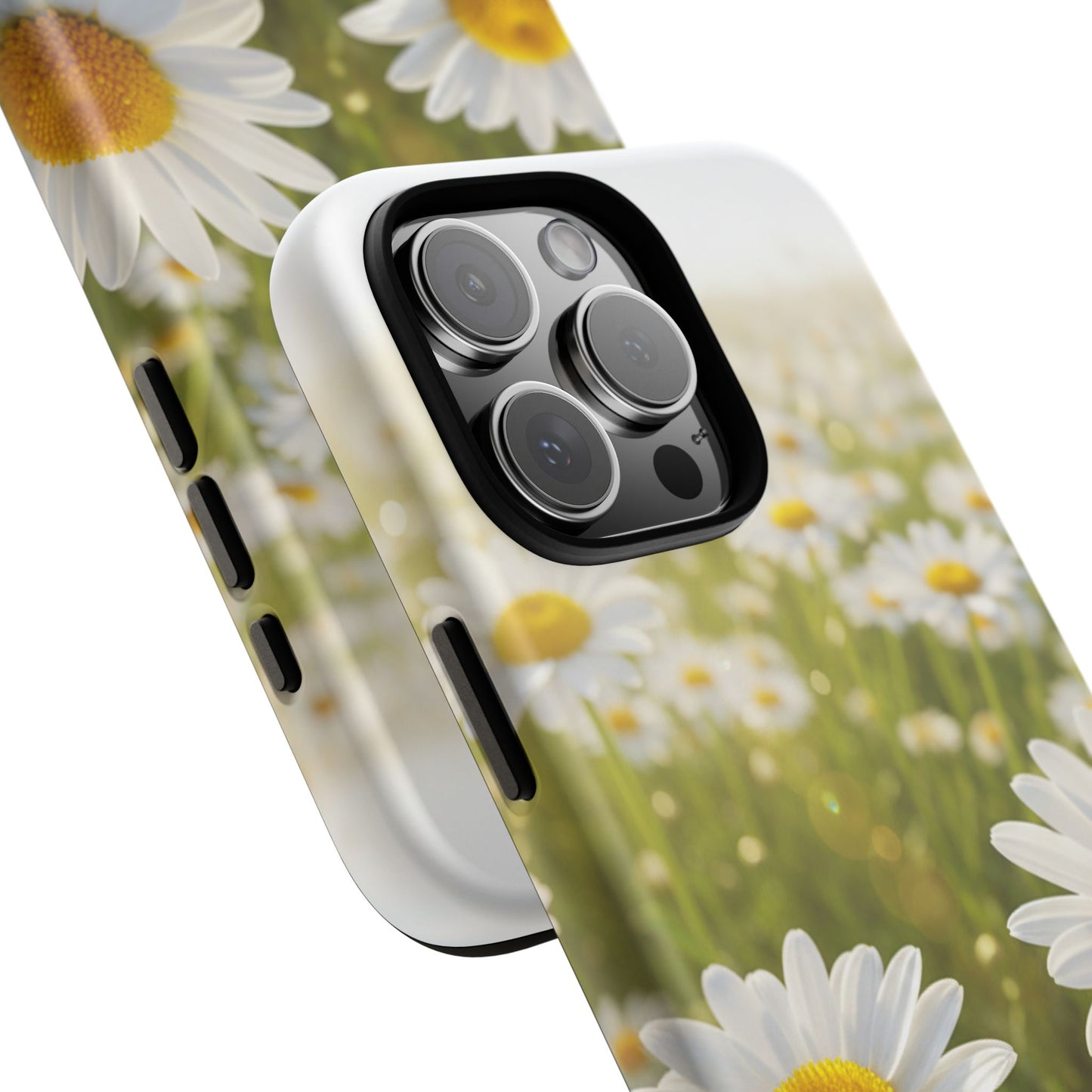 Daisy Phone Case – Floral Spring Field Tough Protective Case (iPhone, Samsung, Pixel)