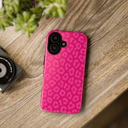 Hot Pink Leopard Print Phone Case – Bold Coquette Leopard Tough Case