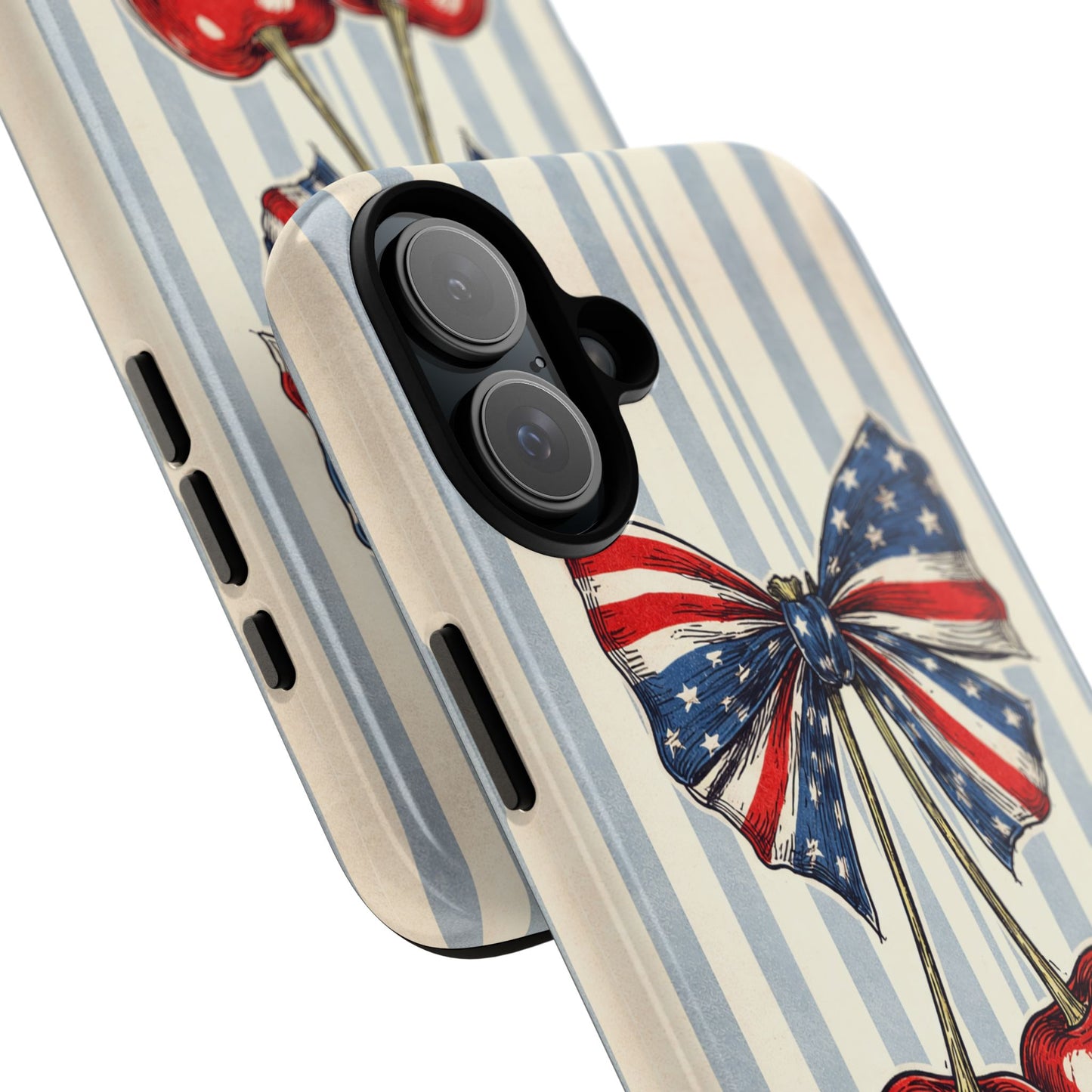 Patriotic Cherry Phone Case Americana Coquette Aesthetic iPhone Samsung
