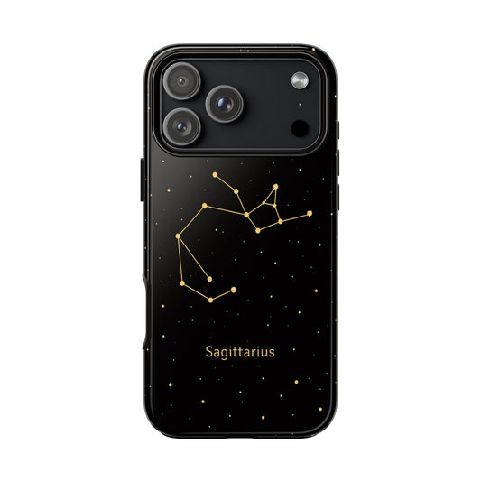 Sagittarius Zodiac Constellation Phone Case – Luxe Gold Celestial Cover