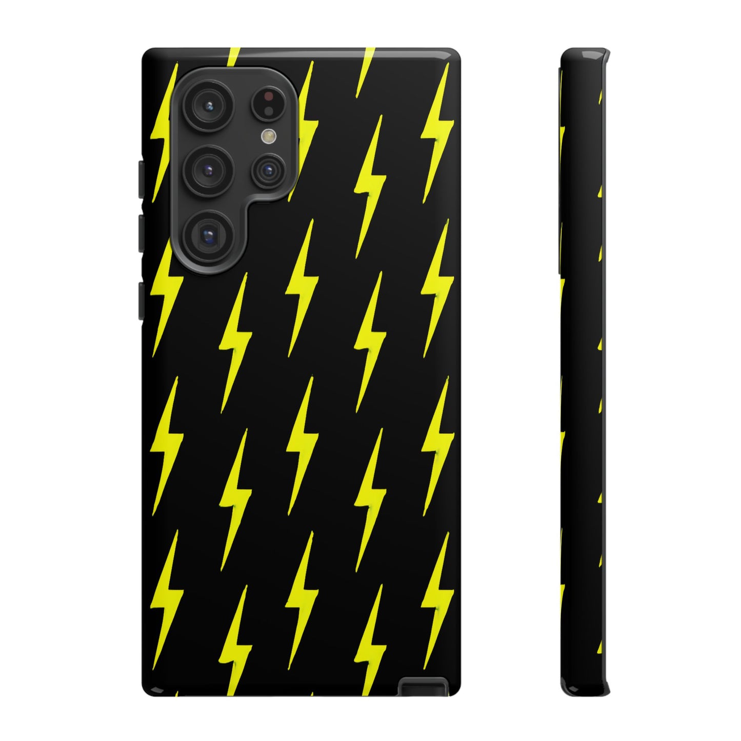Yellow Lightning Bolt Tough Phone Case | Bold Electric Pattern Case for Iphone, Samsung Galaxy and Pixel