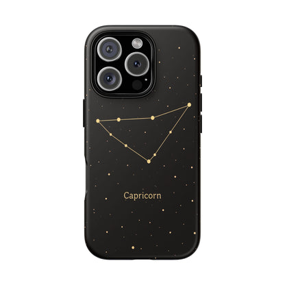 Capricorn Zodiac Constellation Phone Case – Luxe Gold Celestial Cover