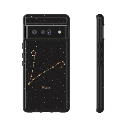Pisces Zodiac Constellation Phone Case – Luxe Gold Celestial Cover