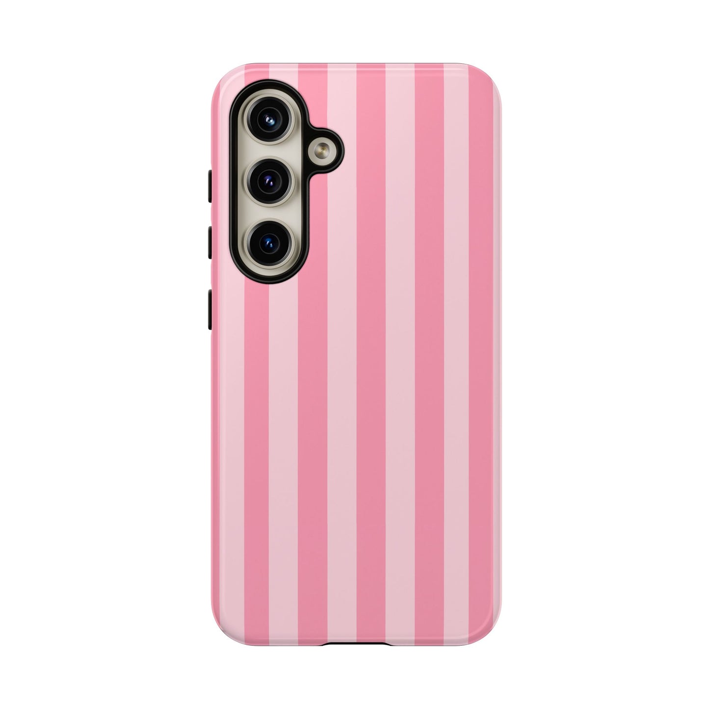 Pink Vertical Stripe Phone Case | Minimal Pastel Stripes Tough Case