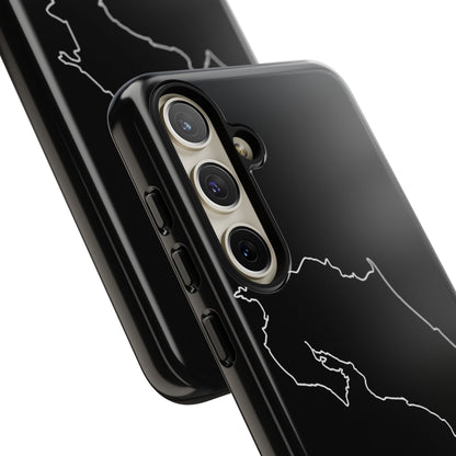 Costa Rica Outline Phone Case – Minimal Country Map Tough Case (iPhone, Samsung, Pixel)