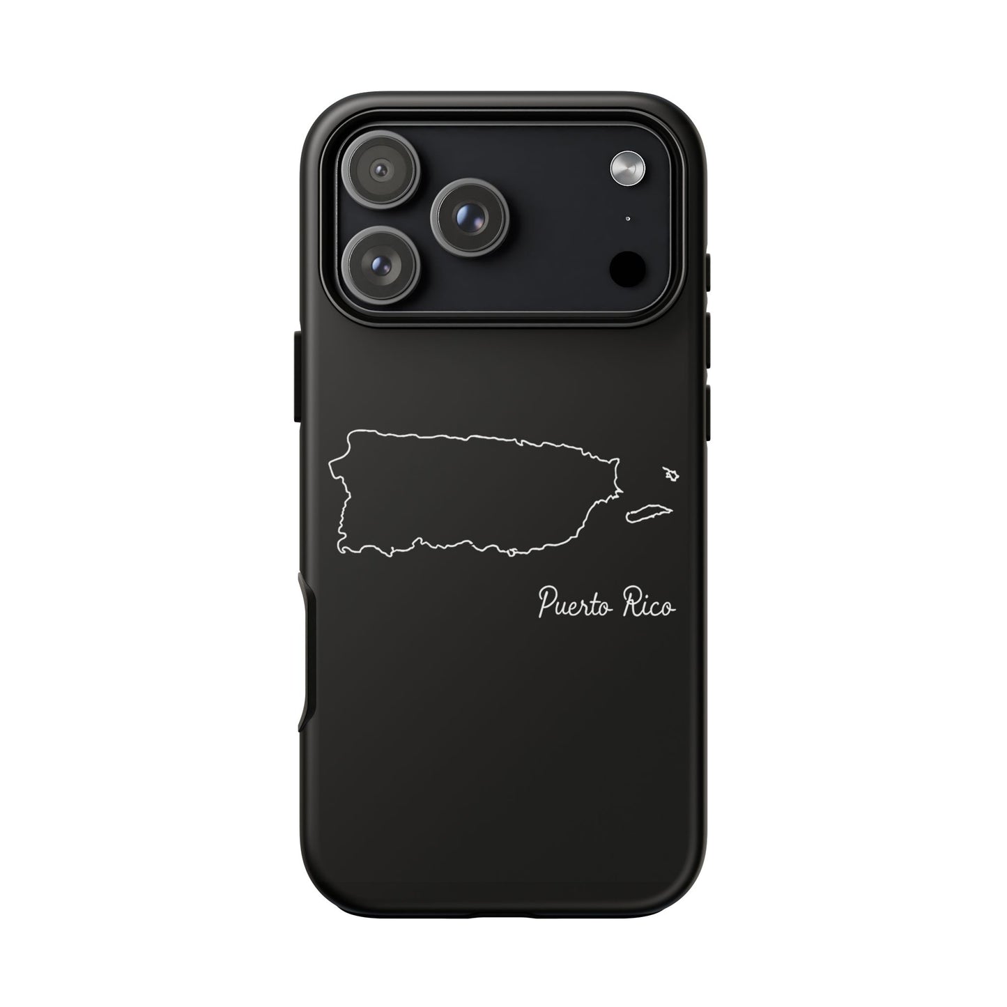 Puerto Rico Outline Phone Case – Minimal Country Map Tough Case (iPhone, Samsung, Pixel)