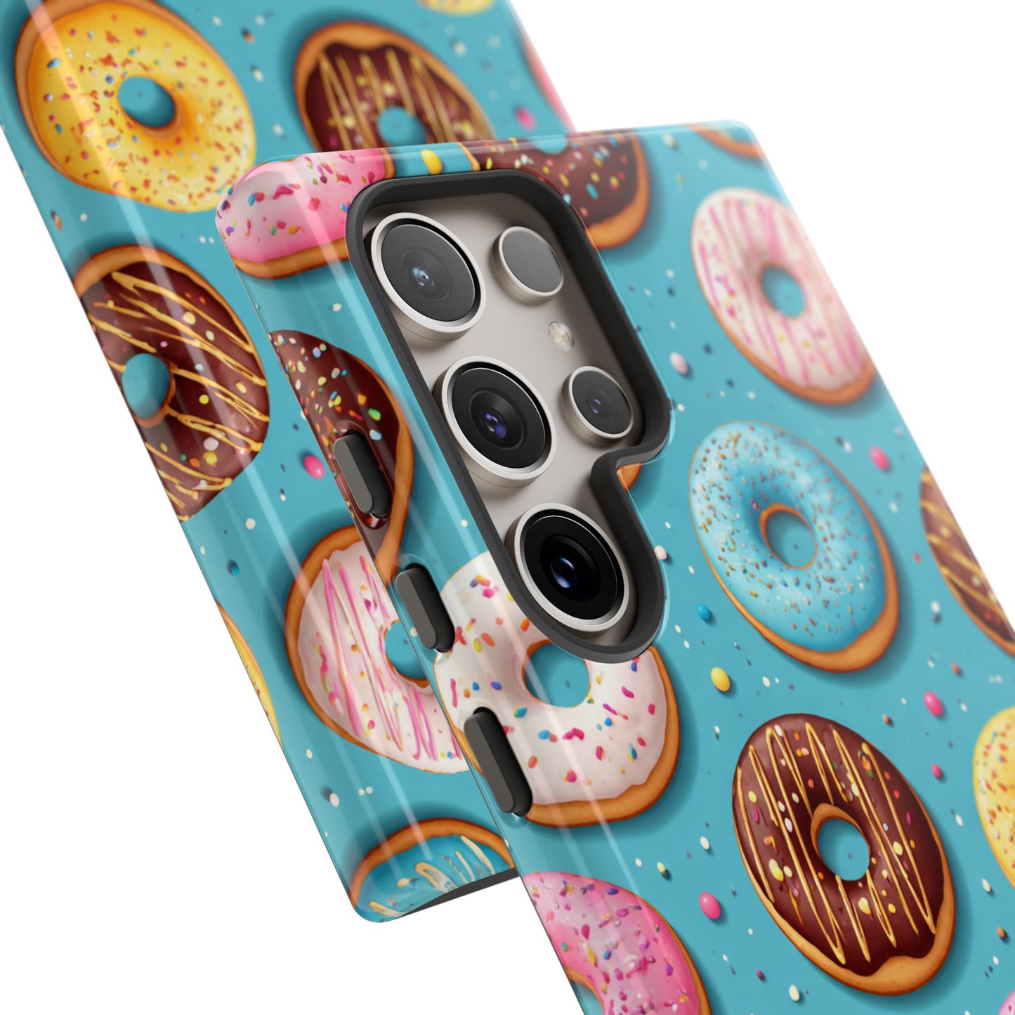 Cute Donut Pattern Phone Case – Colorful Sprinkles Dessert Design for Iphone, Samsung Galaxy and Pixel