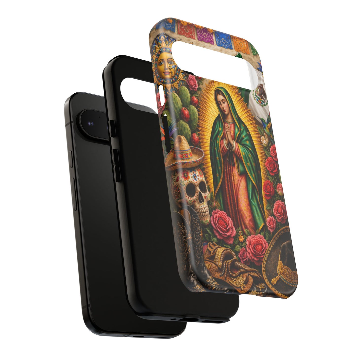 Virgen de Guadalupe Phone Case Mexican Floral iPhone Samsung Pixel Case