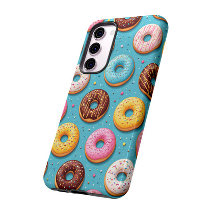 Cute Donut Pattern Phone Case – Colorful Sprinkles Dessert Design for Iphone, Samsung Galaxy and Pixel