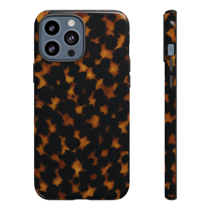 Tortoiseshell Phone Case – Brown Leopard Pattern Luxury Tough Protective Case
