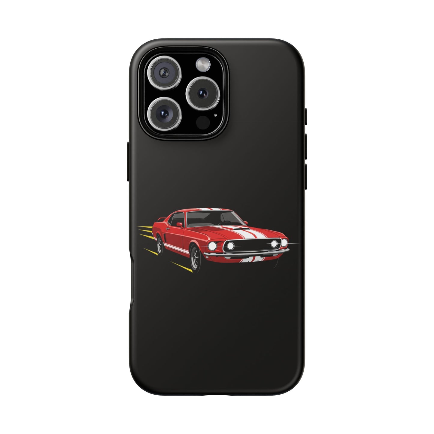 Red Muscle Car Phone Case – Classic Car Racing Tough Protective Case