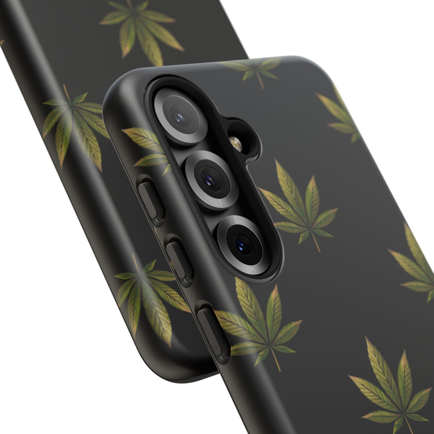 Cannabis Leaf Phone Case Green Weed Leaf Pattern Tough Protective Cover