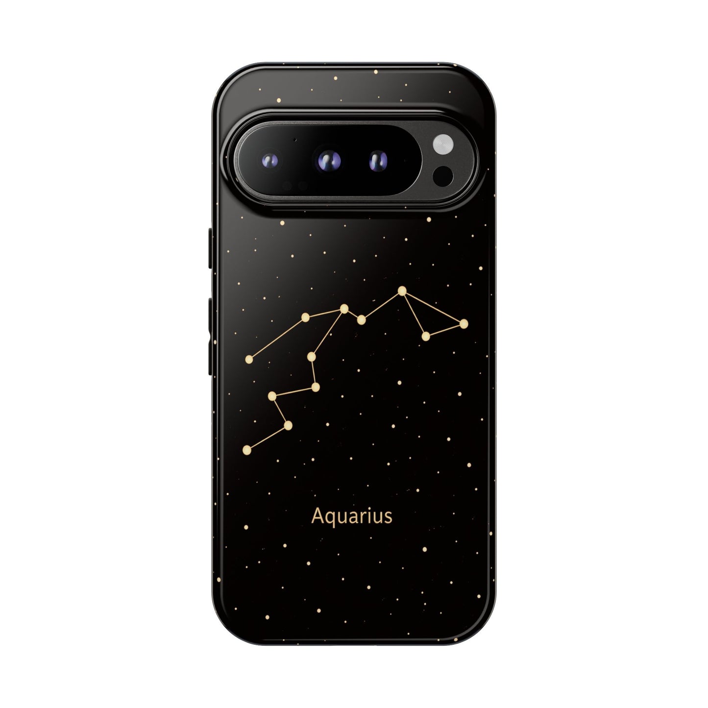 Aquarius Zodiac Constellation Phone Case – Luxe Gold Celestial Cover