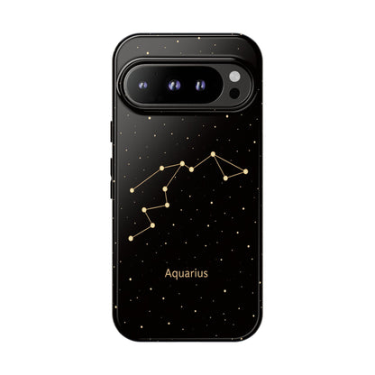 Aquarius Zodiac Constellation Phone Case – Luxe Gold Celestial Cover
