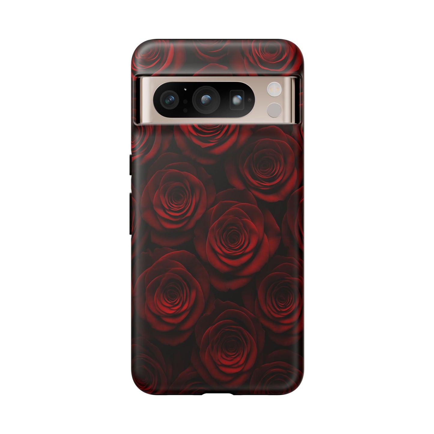 Dark Red Rose Phone Case – Gothic Floral Tough Case (iPhone, Samsung, Pixel)