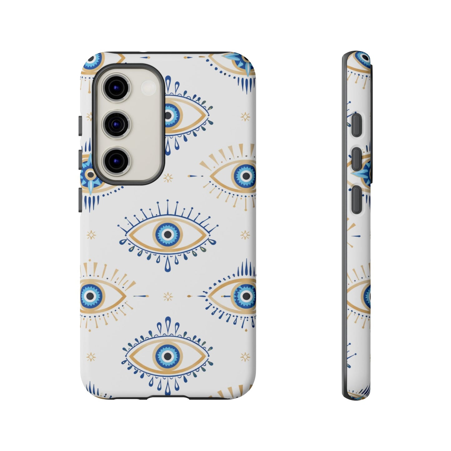 Blue Evil Eye Phone Case – Protective Slim Shockproof Cover for Iphone, Samsung Galaxy and Pixel