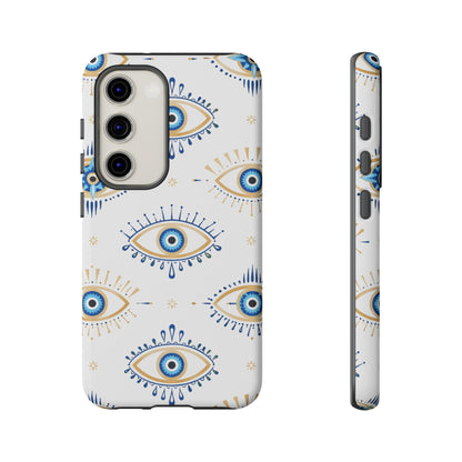 Blue Evil Eye Phone Case – Protective Slim Shockproof Cover for Iphone, Samsung Galaxy and Pixel