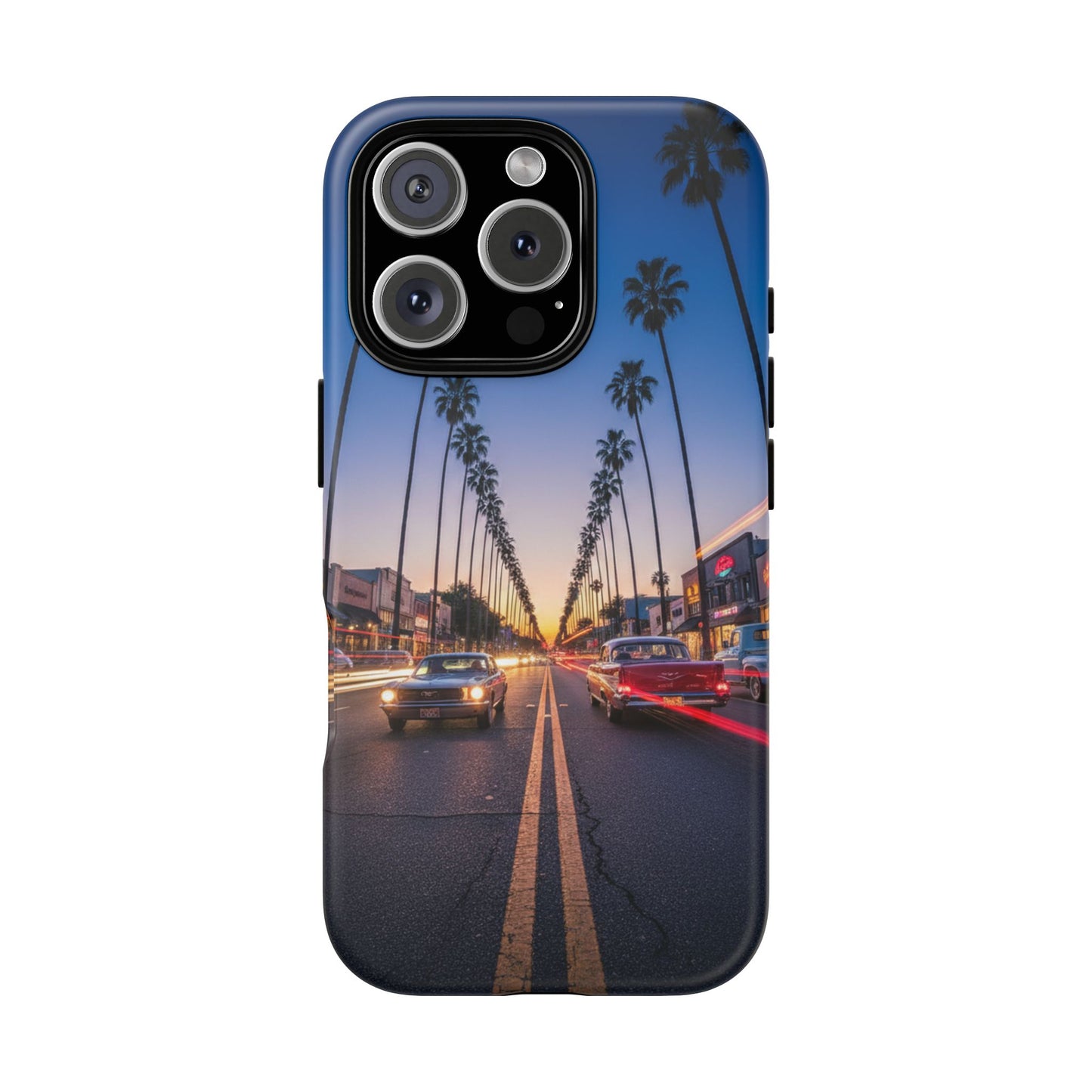 LA Sunset Boulevard Phone Case | Palm Tree Sunset Aesthetic | City Night Tough Case
