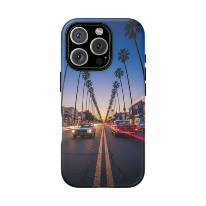 LA Sunset Boulevard Phone Case | Palm Tree Sunset Aesthetic | City Night Tough Case