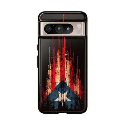Puerto Rico Flag Phone Case | Distressed Puerto Rican Flag Tough Case | Boricua Pride Protective iPhone Samsung Cover