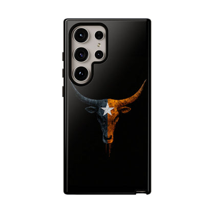 Texas Longhorn Skull Phone Case Western Cowboy Bull iPhone Samsung Cover