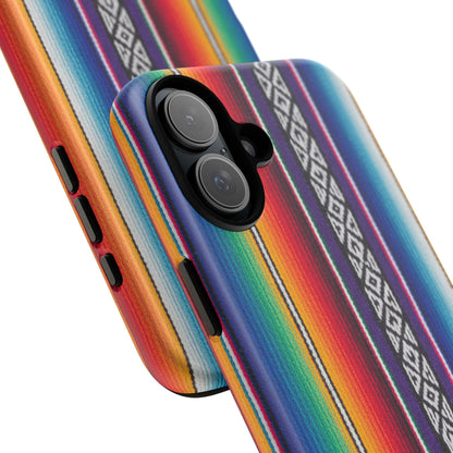 Serape Stripe Phone Case – Colorful Mexican Blanket Pattern Tough Case