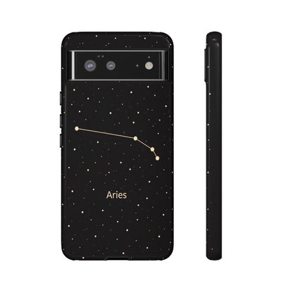 Aries Zodiac Constellation Phone Case – Luxe Gold Celestial Cover