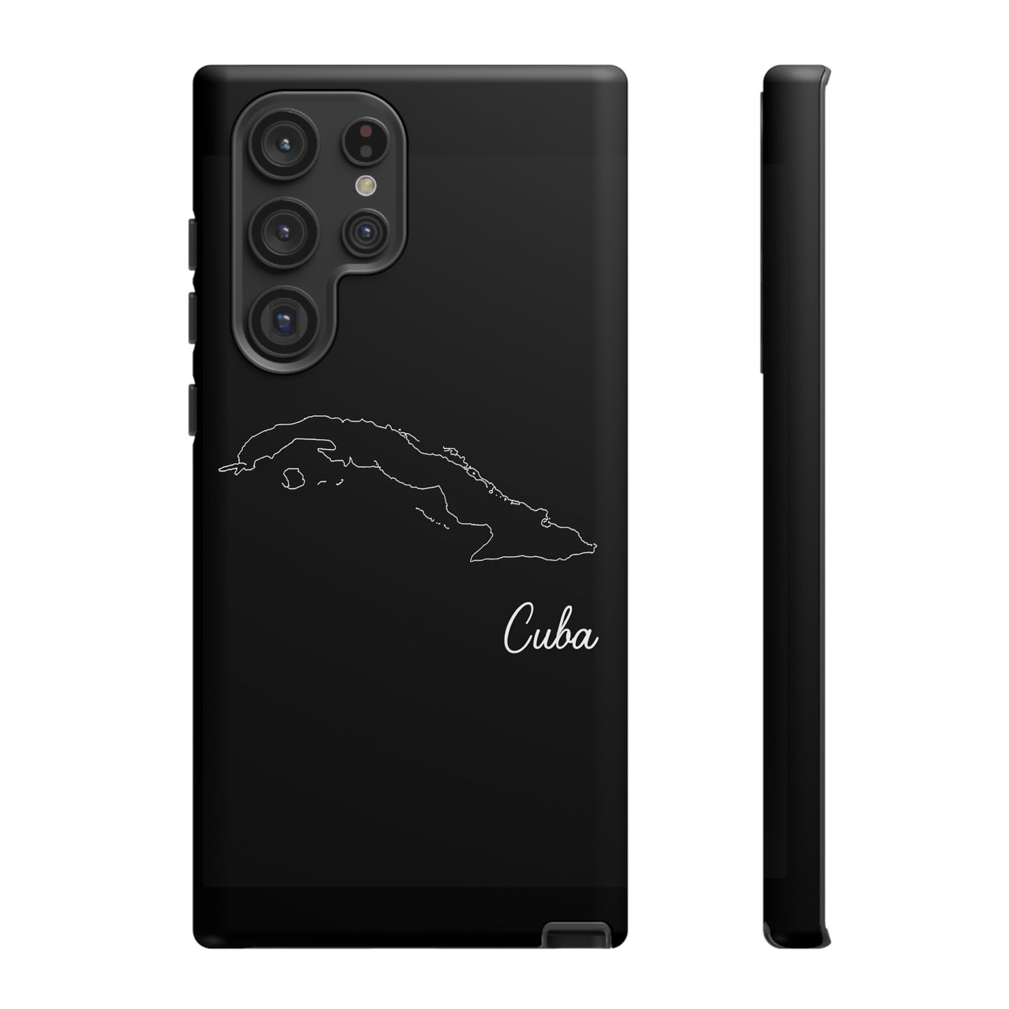 Cuba Outline Phone Case – Minimal Country Map Tough Case (iPhone, Samsung, Pixel)