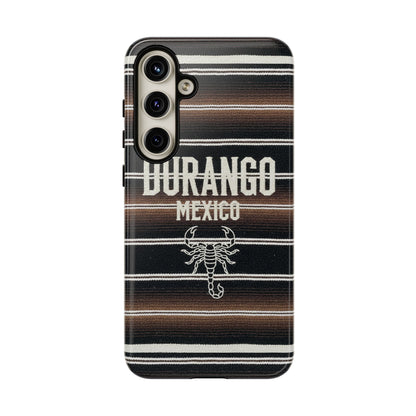 Durango Mexico Phone Case | Serape Scorpion Western Design | Mexican Heritage Tough Case for iPhone & Samsung
