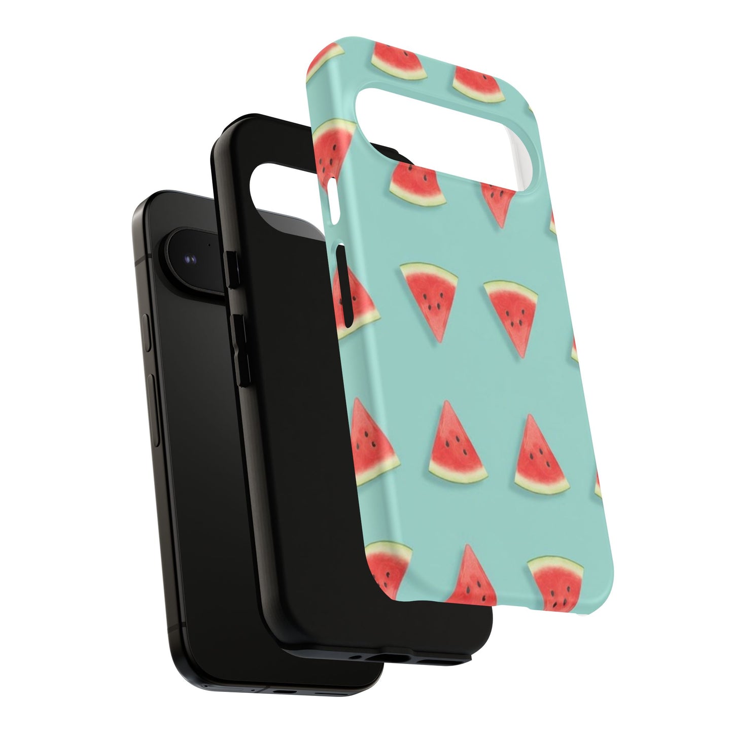 Watermelon Phone Case – Pastel Blue Summer Fruit Tough Case (iPhone, Samsung, Pixel)