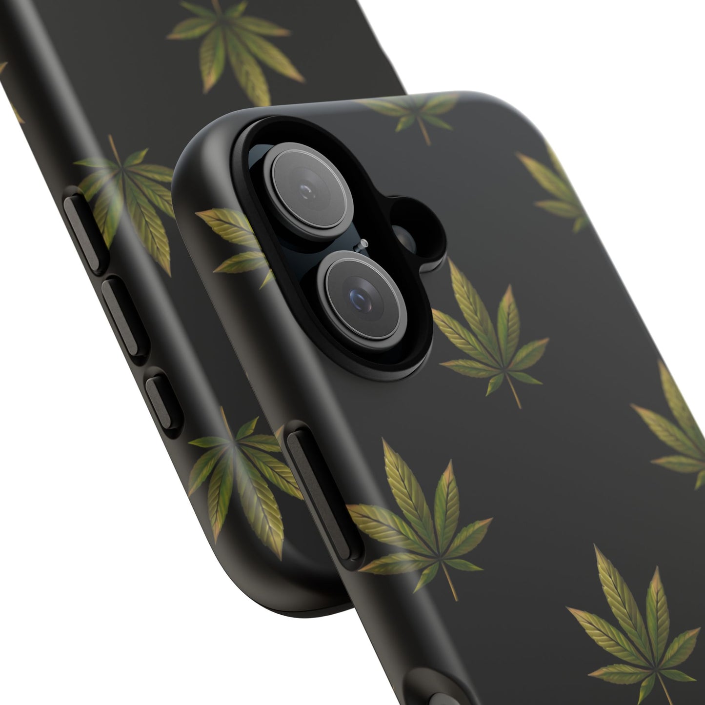 Cannabis Leaf Phone Case Green Weed Leaf Pattern Tough Protective Cover