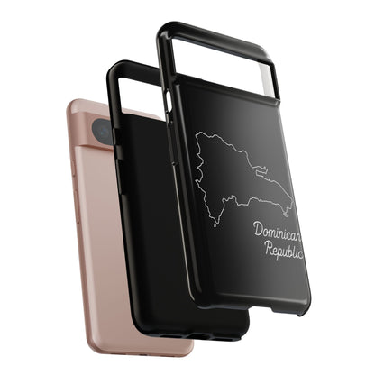 Dominican Republic Outline Phone Case – Minimal Country Map Tough Case (iPhone, Samsung, Pixel)