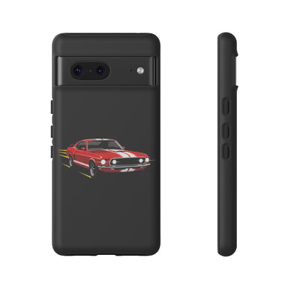 Red Muscle Car Phone Case – Classic Car Racing Tough Protective Case
