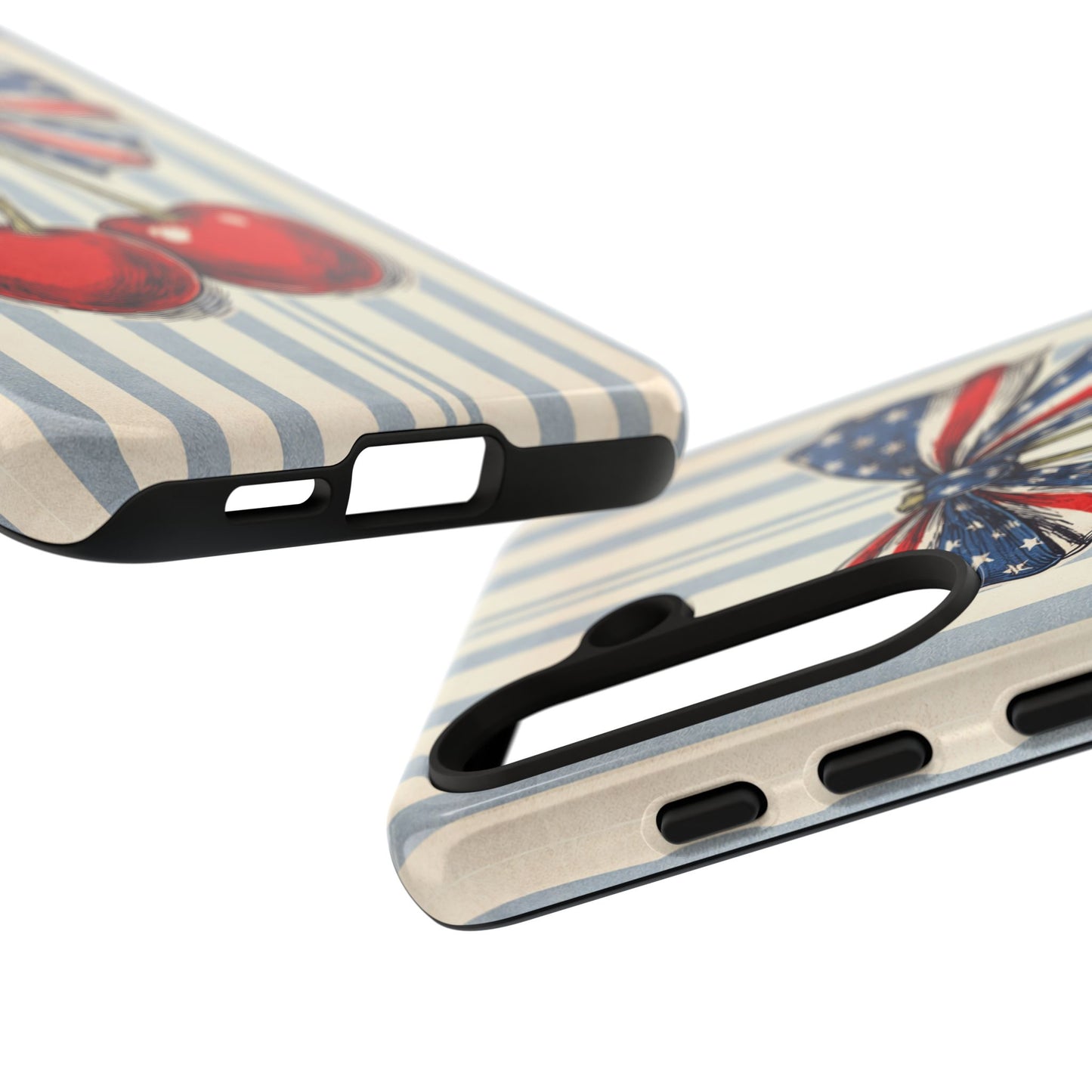 Patriotic Cherry Phone Case Americana Coquette Aesthetic iPhone Samsung