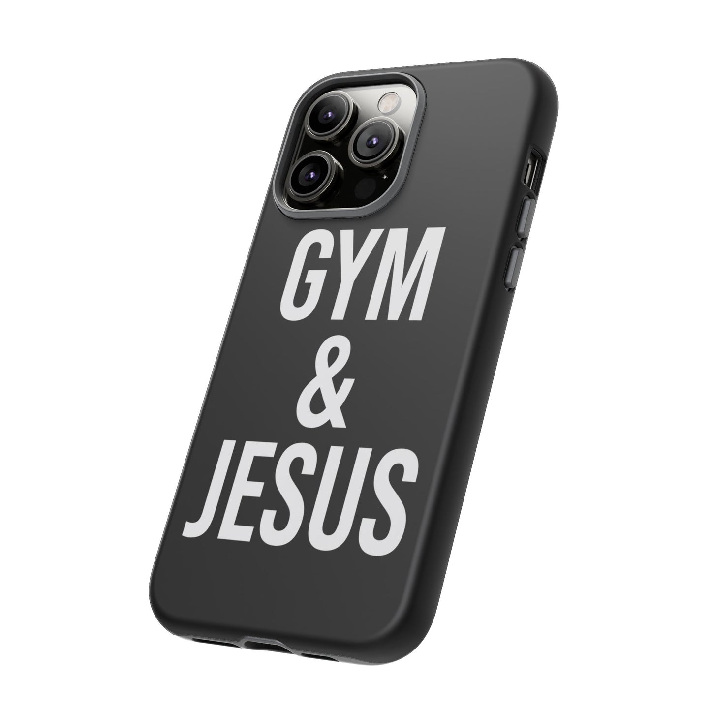 Gym & Jesus Phone Case Christian Faith Workout Gym Motivation Case