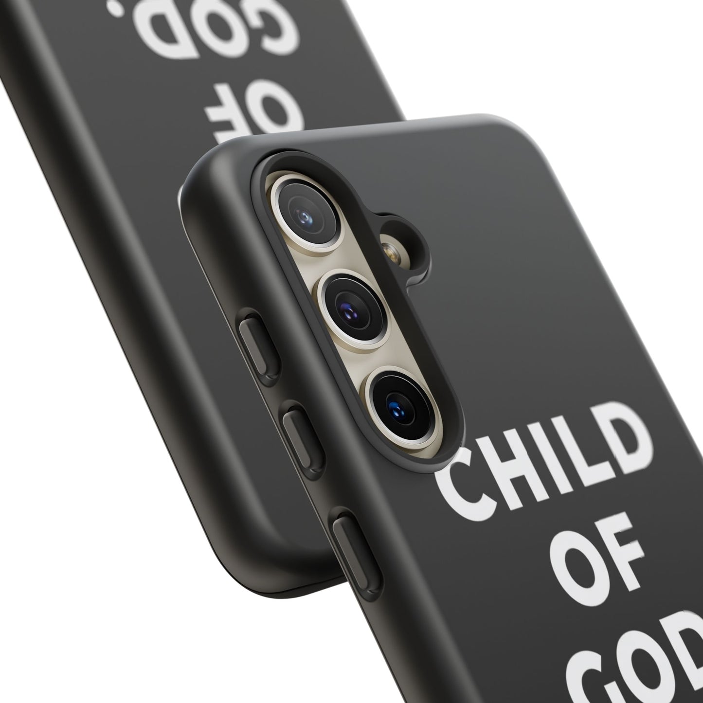 Child of God Phone Case Christian Black Aesthetic Cross Tough Cover