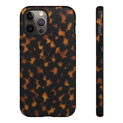 Tortoiseshell Pattern Tough Phone Case | Classic Leopard-Style Protective Cover